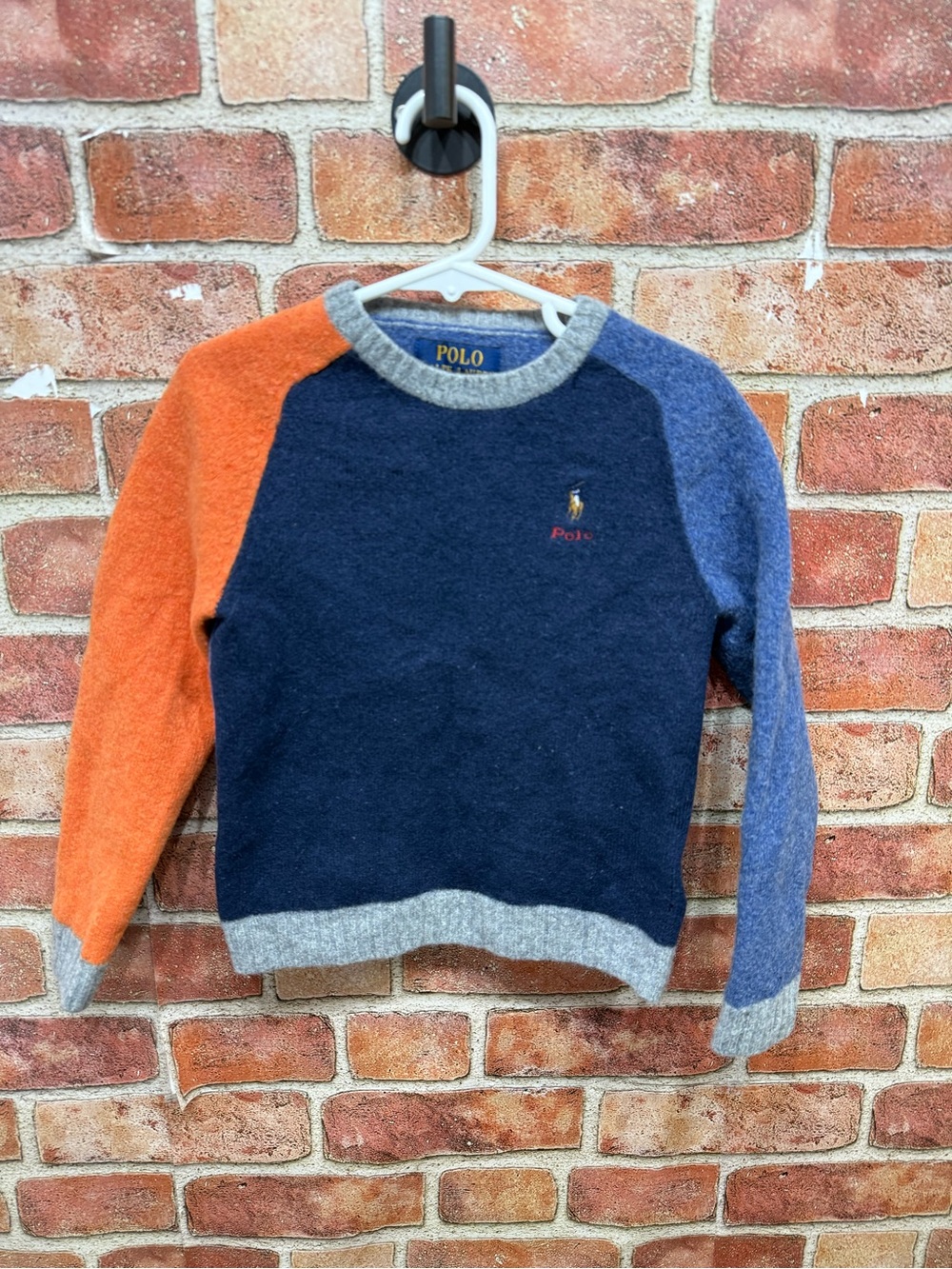 Boys Polo Ralph Lauren colorblock wool preppy classic cashmere jumper sweater